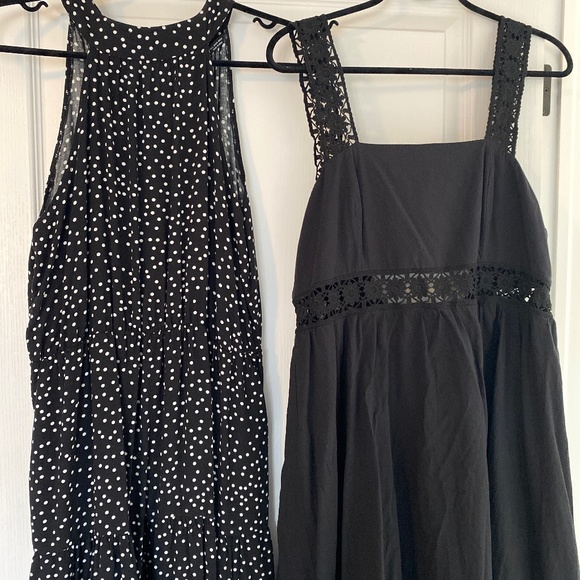 SHEIN Dress Lot - 2 Dresses: Polka dot maxi & black midi - Picture 2 of 4